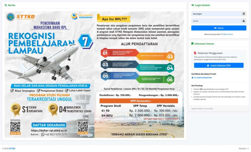 Pengembangan Sistem Rekognisi Pembelajaran Lampau (RPL) Berbasis Web